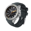 Zilverkleurig herenhorloge van Circula Watches met een rubberen band DiveSport Titan - Black / Hardened Titanium 42MM Automatic
