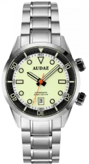 Men's silver Audaz watch with steel strap Seafarer ADZ-3030-05 - Automatic 42MM