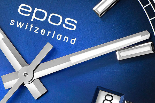 Ανδρικό ρολόι Epos ασημί με δερμάτινο λουράκι Passion 3501.132.20.16.25 41MM Automatic