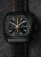 Men's black Straton Watch with leather strap Speciale All Black 42MM