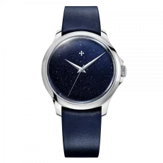 Strieborné pánske hodinky Venezianico s koženým pásikom Redentore Avventurina 1221550 40MM Automatic