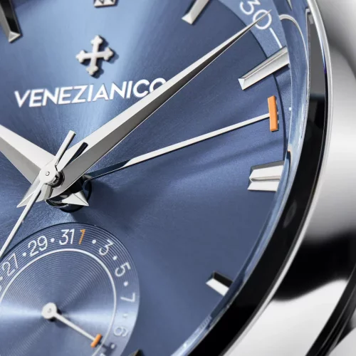 Strieborné pánske hodinky Venezianico s oceľovým pásikom Redentore Riserva di Carica 1321502C 40MM