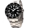 Muški srebrni sat NTH Watches s čeličnim remenom 2K1 Subs Thresher No Date - Black Automatic 43,7MM