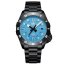 Men's black Phoibos watch with steel strap Apollo PY056BX - Automatic 39MM
