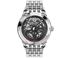 Men's silver Agelocer Watch with steel Schwarzwald II Series Silver Rainbow 41MM Automatic