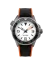 Montre Undone Watches pour homme de couleur argent avec bracelet en caoutchouc AquaLume Black / Orange 43MM Automatic