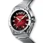 Men's silver Bomberg Watch with steel strap EDGE RED 43MM Automatic