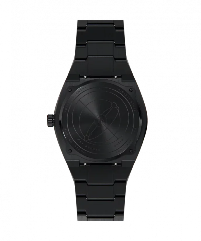 Men's black Paul Rich watch with steel strap Cosmic - Black 45MM