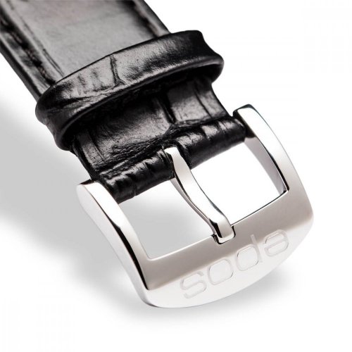 Montre homme Epos couleur argent avec bracelet cuir Originale 3408.208.20.34.15 39MM Automatic