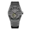 Srebrny zegarek męski Aisiondesign Watches z pasem stalowym Tourbillon Hexagonal Pyramid Seamless Dial - Gunmetal 41MM