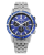 Men's silver Louis XVI watch with steel strap Majesté Iced Out Baguette 1133 - Silver 43MM