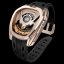 Orologi da uomo in oro Tsar Bomba Watch con un braccialetto di gomma TB8213 - Gold / Black Automatic 44MM