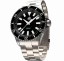 Ασημένιο ρολόι NTH Watches για άντρες με ιμάντα από χάλυβα 2K1 Subs Thresher No Date - Black Automatic 43,7MM