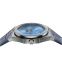 Men's silver Valuchi watch with leather strap Lunar Calendar - Silver Blue Leather 40MM