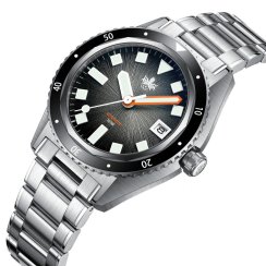 Montre Phoibos Watches pour homme en argent avec bracelet en acier Argo PY052C - Automatic 40,5MM