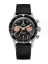 Relógio Nivada Grenchen bracelete de prata com borracha para homem Orange Boy 86012M01 38MM Manual