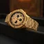 Zlaté pánské hodinky Louis XVI s ocelovým páskem Frosted Le Monarque 1213 - Gold 42MM