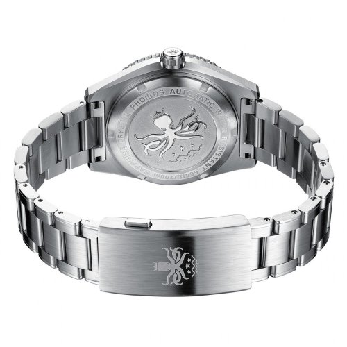 Herrenuhr aus Silber Phoibos Watches mit Stahlband Argo PY052C - Automatic 40,5MM