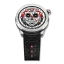 Srebrny zegarek męski Bomberg Watches ze skórzanym paskiem AUTOMATIC DÍA DE LOS MUERTOS 43MM Automatic