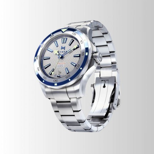 Montre Fathers Watches pour homme de couleur argent avec bracelet en acier Procida Steel 40MM Automatic