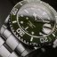 Męski srebrny zegarek Davosa ze stalowym paskiem Ternos Ceramic - Silver/Green 40MM Automatic