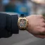 Goldene Herrenuhr Ralph Christian mit Gummiband The Polaris Chrono - Gold / Obsidian Black 42,5MM