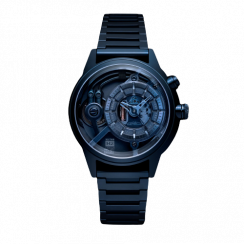 Modré pánské hodinky The Electricianz s ocelovým páskem The Blue Z 45MM