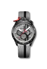 Reloj Bomberg Watches negro con banda de goma Racing HOCKENHEIM 45MM