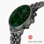Černé pánské hodinky Nordgreen s nerezovým páskem Pioneer Green Sunray Dial - 5-Link / Gun Metal 42MM