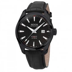 Relógio masculino Epos preto com pulseira de couro Passion 3401.132.25.15.25 43 MM Automatic