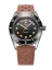 Stříbrné pánské hodinky Nivada Grenchen s koženým páskem Aquamar Black 32068A23 38MM Automatic