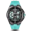 Ralph Christian musta miesten kello kuminauhalla The Apex Chrono - Aqua Marine 46MM