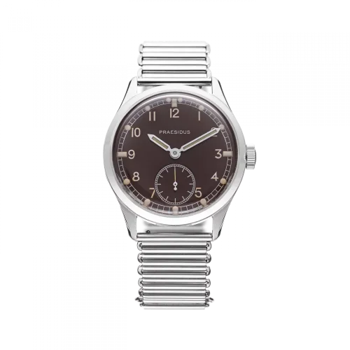 Relógio Praesidus prata para homem com bracelete em aço DD-45 Tropical Steel 38MM Automatic
