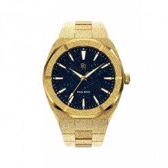Relógio de ouro de homem Paul Rich com bracelete de aço Frosted Star Dust - Gold 45MM
