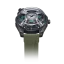 Men's Mazzucato black watch with rubber strap LAX Dual Time Black / Green - 48MM Automatic