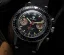 Relógio Nivada Grenchen pulseira de couro prateado para homens Chronoking Manual 87033M02 38MM