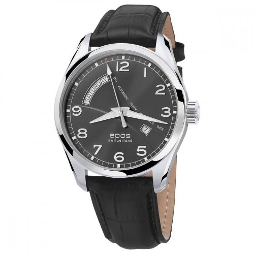 Strieborné pánske hodinky Epos s koženým pásikom Passion 3402.142.20.34.25 43 MM Automatic