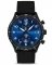 Men's Vincero black watch with steel strap The Altitude Matte Black/Cobalt 43MM
