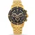 Men's gold Louis XVI watch with steel strap Majesté - Gold 43MM