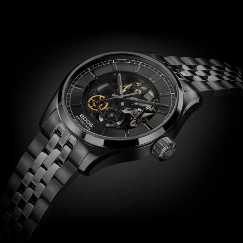 Zegarek męski Epos cerne ze stalowym paskiem Passion 3501.139.25.15.35 41MM Automatic