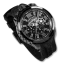 Schwarze Herrenuhr Bomberg Watches mit Gummiband DEEP BLACK 45MM