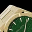 Zlaté pánské hodinky Paul Rich s ocelovým páskem Frosted Star Dust II - Gold / Green 43MM