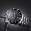 Men's silver Davosa watch with steel strap Nautic Star Chronograph - Silver/Red 43,5MM