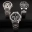 Montre Louis XVI pour homme en argent avec bracelet en acier Frosted Le Monarque 1212 - Silver 42MM