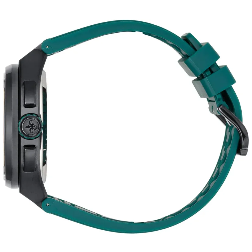Men's black Ralph Christian watch with a rubber band The Legacy Chrono - Midnight Forest 42,5MM