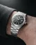 Men's silver Nivada Grenchen watch with steel strap F77 STAINLESS STEEL METEORITE 69041A77C With Date 41MM Automatic