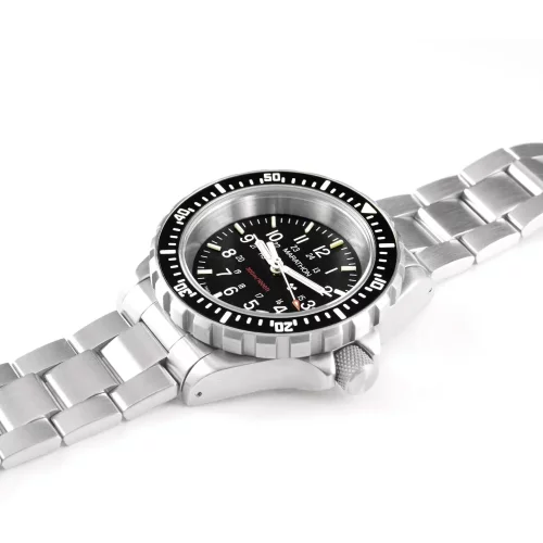 Men's silver Marathon watch with steel strap Large Diver's Quartz 41MM