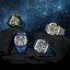 Stříbrné pánské hodinky Ralph Christian s gumovým páskem The Intrepid Sport - Northern Lights 42,5MM