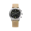 Zilverkleurig herenhorloge van Praesidus met leren band PAC-76 Sand Leather 38MM