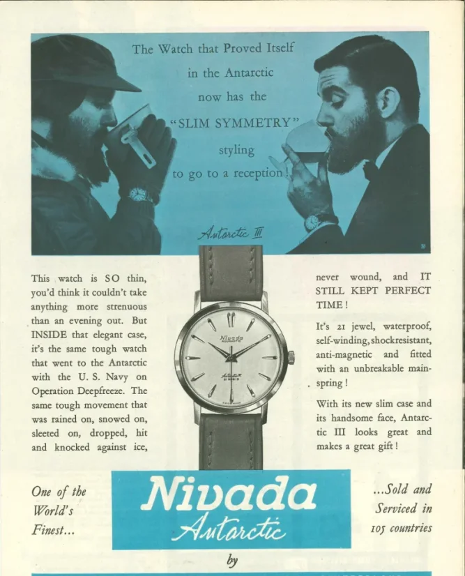 Orologio da uomo Nivada Grenchen in colore argento con cinturino in pelle Antarctic 35015M15 35MM
